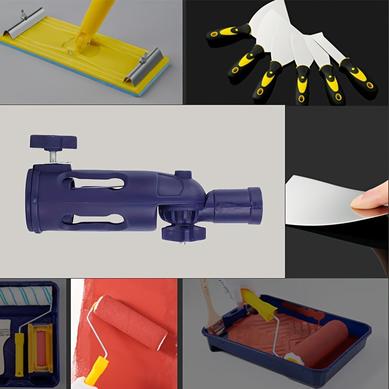 Roller Brush Gripper Clamp Adaptor Paint Rod Connector Tool