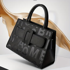 Embossed Handbag Women's Fashionable Satchel Bag With Zipper