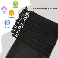 10pcs Mesh Laundry Bags Drawstring Large Storage Bag for Dorm Travel Camping