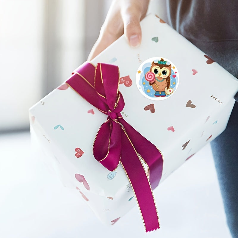 500pcs Cartoon Owl Sealing Stickers for Gift Packaging