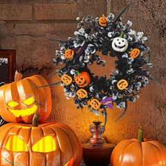 Artificial Pumpkin Wreath 43cm - Halloween Party Decoration