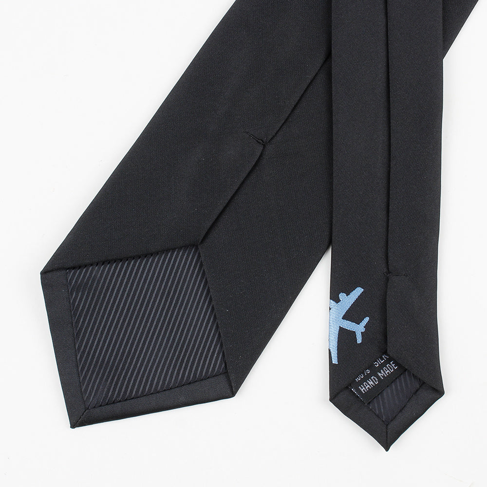 Men's Embroidered Airplane Necktie Tie Neckwear