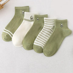 Avocado Print Socks Women's Comfy Short Stockings