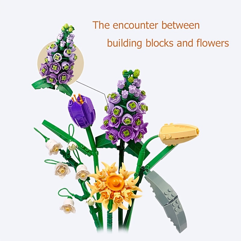 Flower Building Blocks DIY Plant Bonsai Decoration