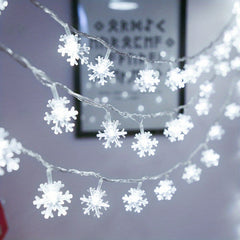 Snowflake LED String Lights 10 Lights 1.5m