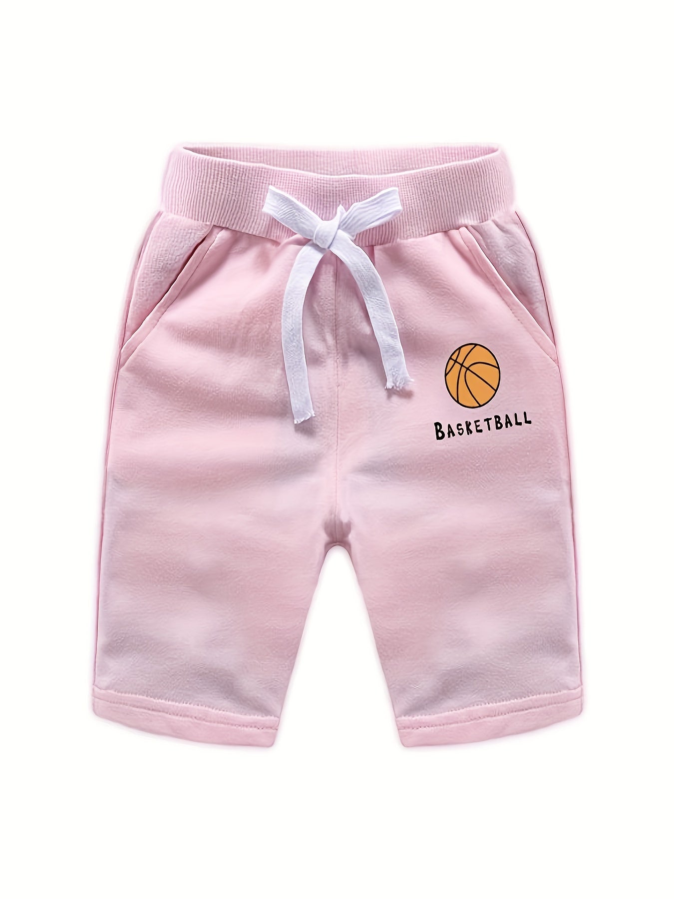 Boys Basketball Shorts Drawstring Waist Pockets Casual Kids Clothes