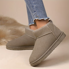 Women's Thermal Fluffy Snow Boots Slip On Warm Soft Sole Fuzzy Shoes