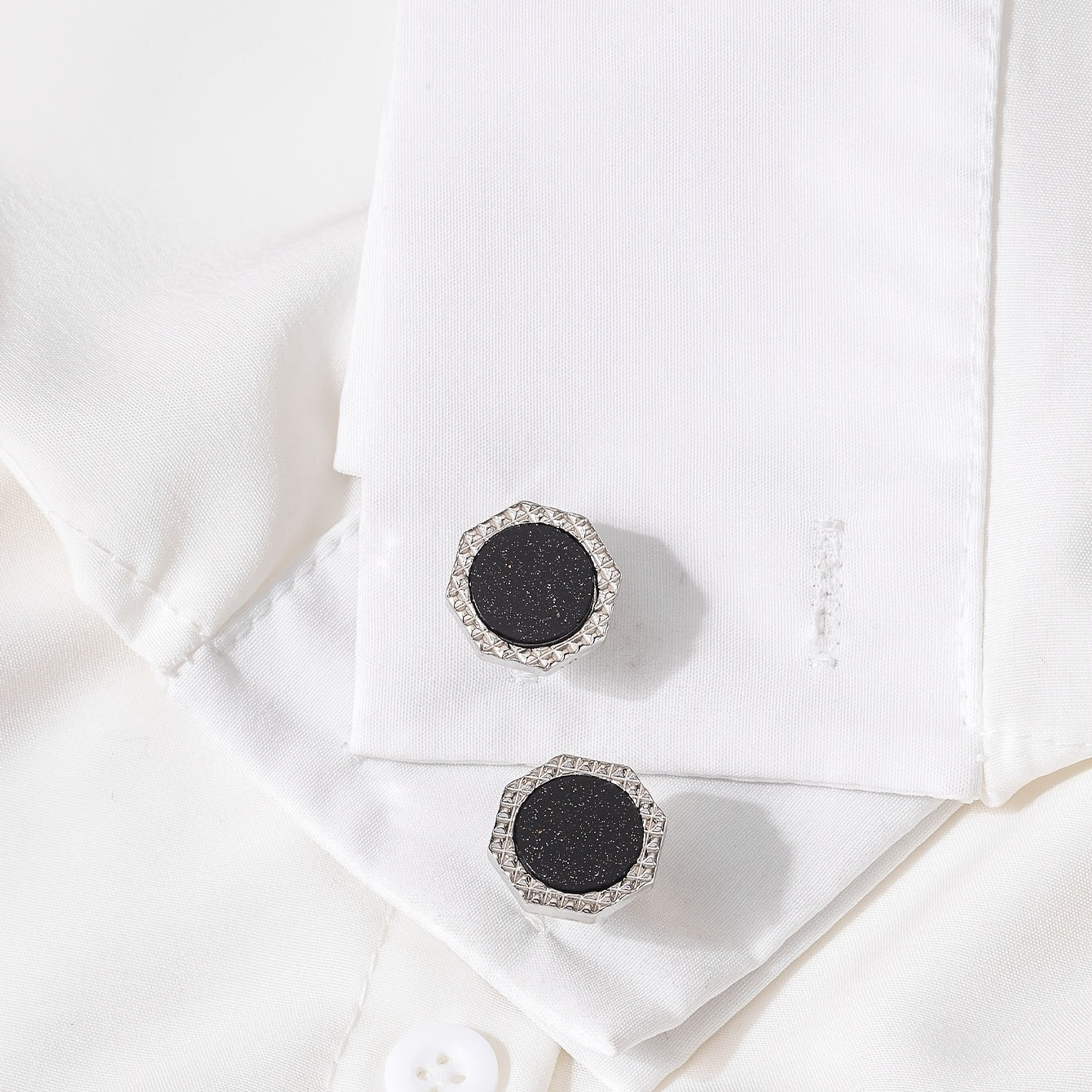 Round Suit Shirts Cufflinks French Sleeve Studs