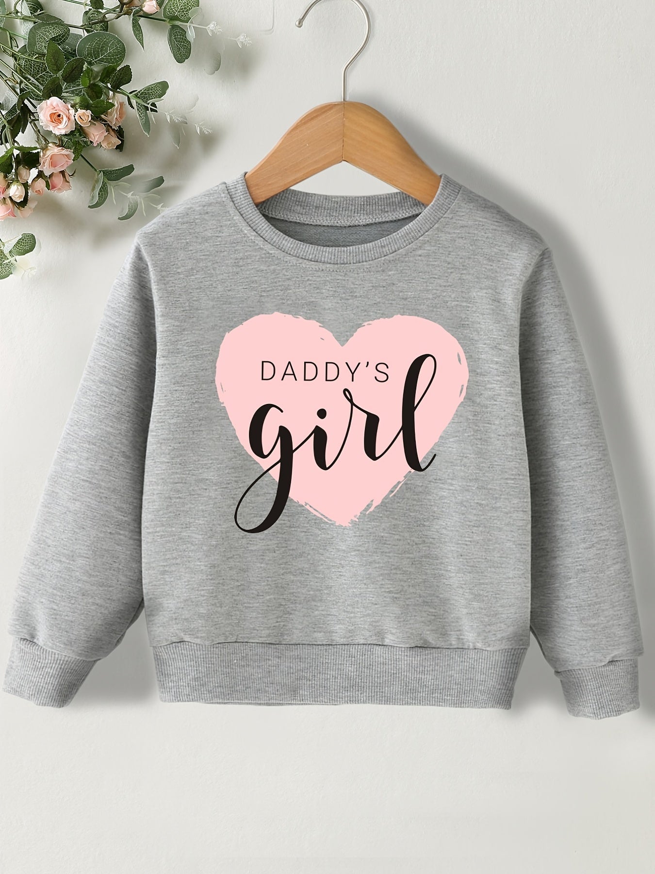 Girls Casual Pullover Sweatshirt DADDY'S Girl Print