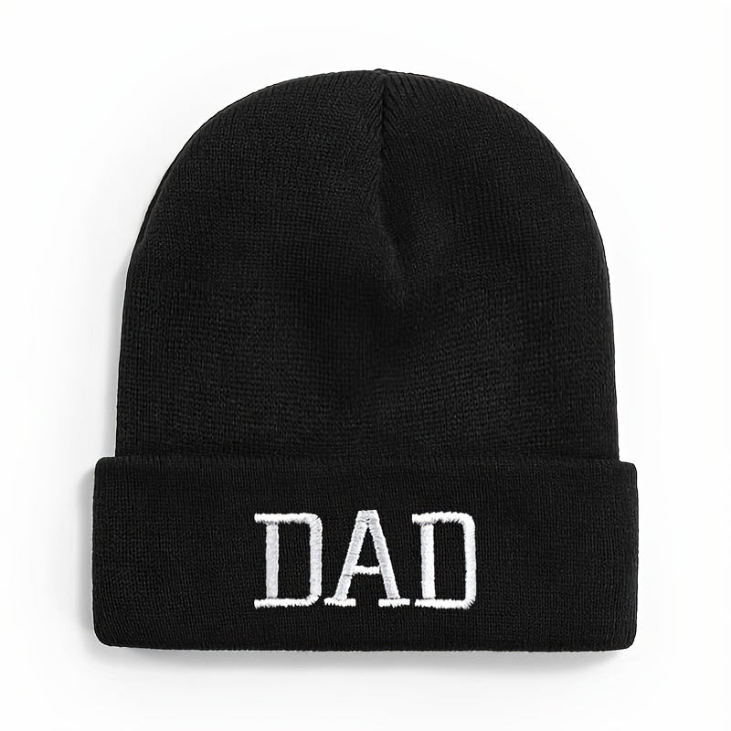DAD Embroidered Knitted Hat Winter Warm Hip Hop Beanie Hat