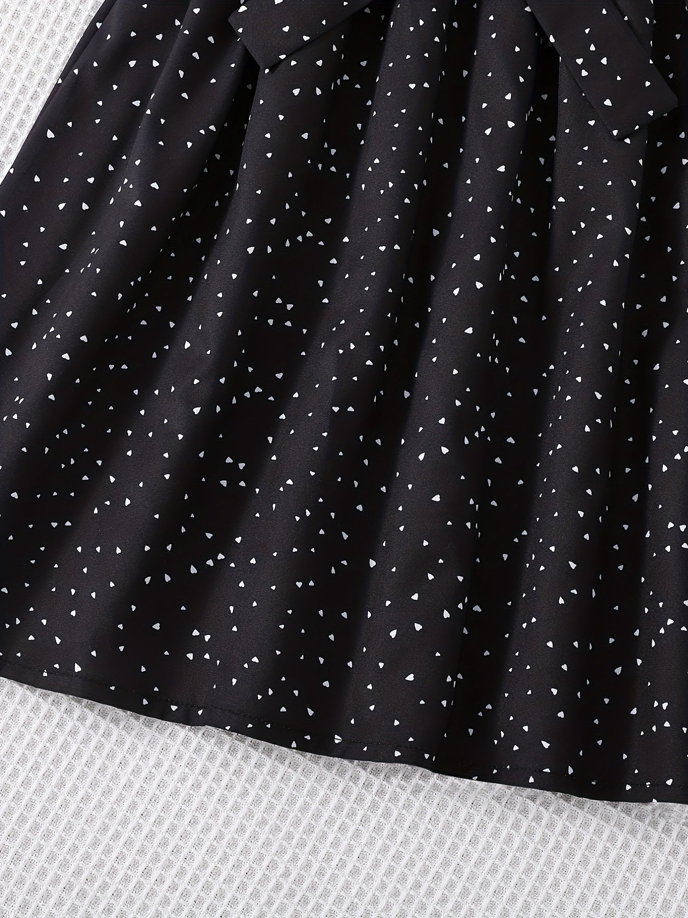 Girls' Polka Dot Print A Line Swing Tunic Dress with Belt