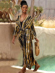 Tie Dye Long Sleeve Boho Cover Up Robe