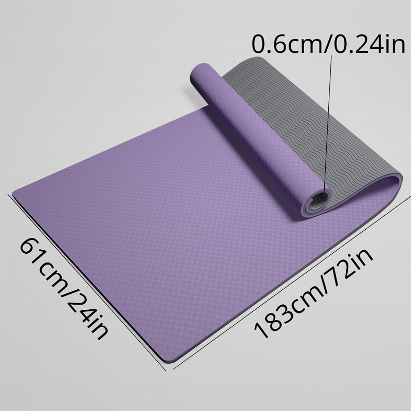 Waterproof TPE Yoga Mat Non Slip Fitness Mat Ideal for Yoga Pilates
