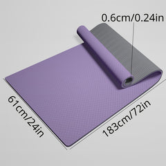 Waterproof TPE Yoga Mat Non Slip Fitness Mat Ideal for Yoga Pilates