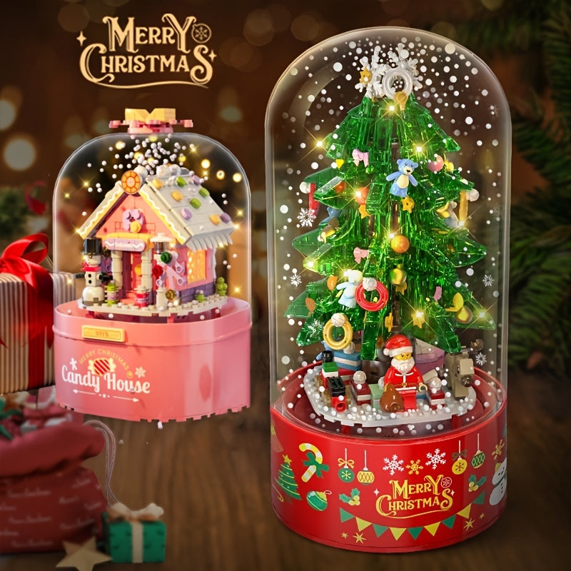 Christmas Building Blocks Music Box Kids Toy