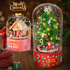 Christmas Building Blocks Music Box Kids Toy