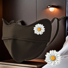 Men's 5D Thermal Daisy Print Mask Windproof Breathable Brown/Ye