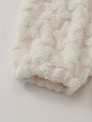 Cozy Fuzzy Pajama Set with Hooded Top & Pants
