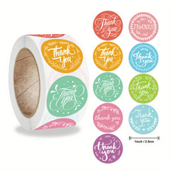 500pcs Flower Sticker Thank You Gift Decoration Self adhesive Sticker