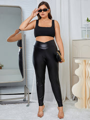 Faux Leather High Rise Leggings