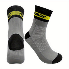 Mid Calf Athletic Socks for Cycling Running Sweat Absorbing Breathable