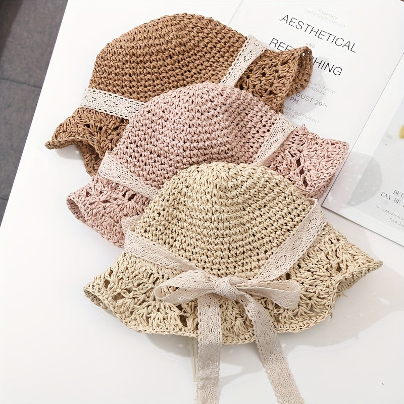 Sunshade Straw Hat for Kids 2-5 Years Old