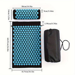 3pc Yoga Acupressure Massage Mat Pillow Bag Set