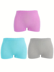 3pcs Soft Boyshort Panties Comfortable Intimates Women's Lingerie