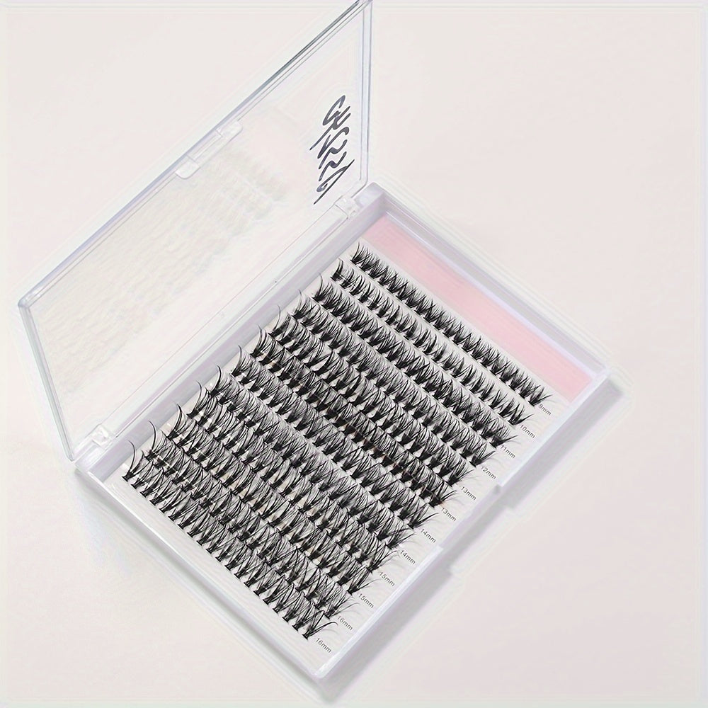 240pcs 40D Eyelash Cluster Extension D Curl Mixed Tray Faux Mink Lashes