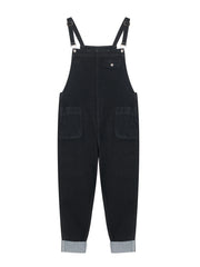 High Rise Straight Leg Denim Overalls Women's Plus