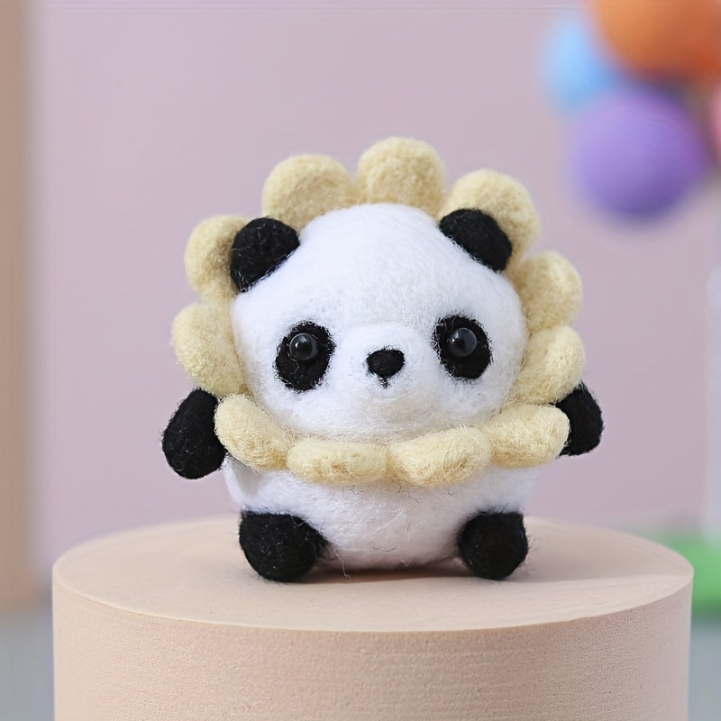DIY Panda Wool Felt Doll Kit for Beginners