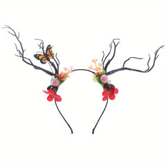 Girl's Branch Elk Headdress Christmas Party Hair Hoop