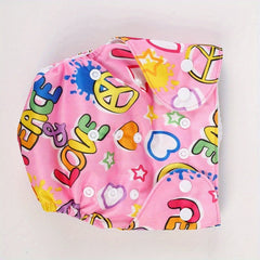 Cute Baby Diaper with Snap Buttons Fleece Knit & Adjustable