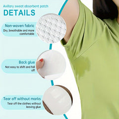 Underarm Sweat Pads 60pcs Disposable Invisible Comfortable Hot Summer Men Women