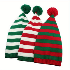 Adult Christmas Knitted Hat Elf Santa Claus Crochet Hat