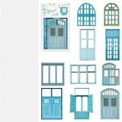 10pcs Window Sills Stickers European Door Secret Series