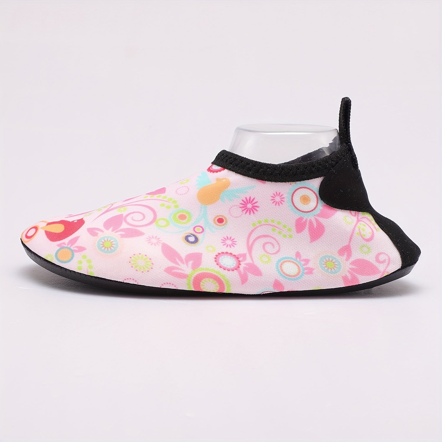 Cartoon Floral Barefoot Water Shoes for Girls | Quick Dry Lightweight Water Sock