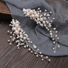 Rhinestone Faux Pearl Hair Clip Headband Bridal Hair Accessories
