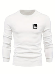 Men's Warm Crew Neck Pullover Sweater for Fall Winter