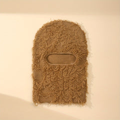 Distressed Knitted Full Face Ski Mask Winter Windproof Neck Warmer