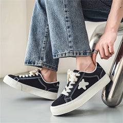 Men's Star Pattern Print Skate Shoes Non Slip Sneakers