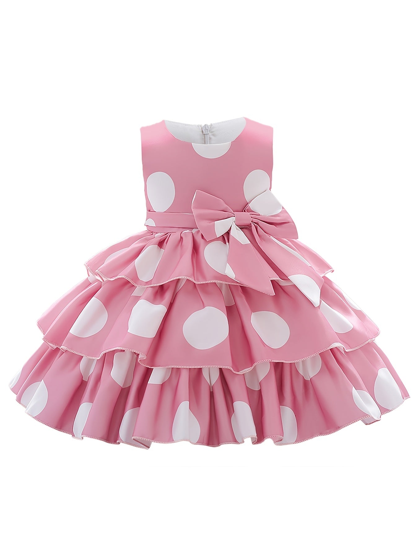 Sleeveless Polka Dot Princess Dress for Toddler Girls