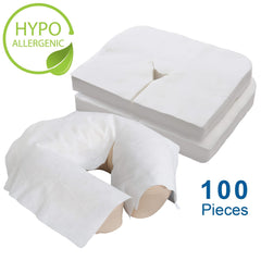 100 Soft Disposable Face Cradle Covers for Massage Tables and Chairs