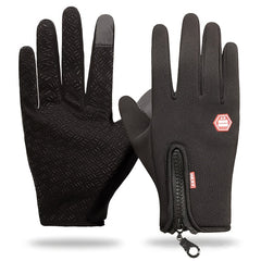 Winter Men's Gloves Touchscreen Sport Fishing Skiing Cycling Snowboard Zipper