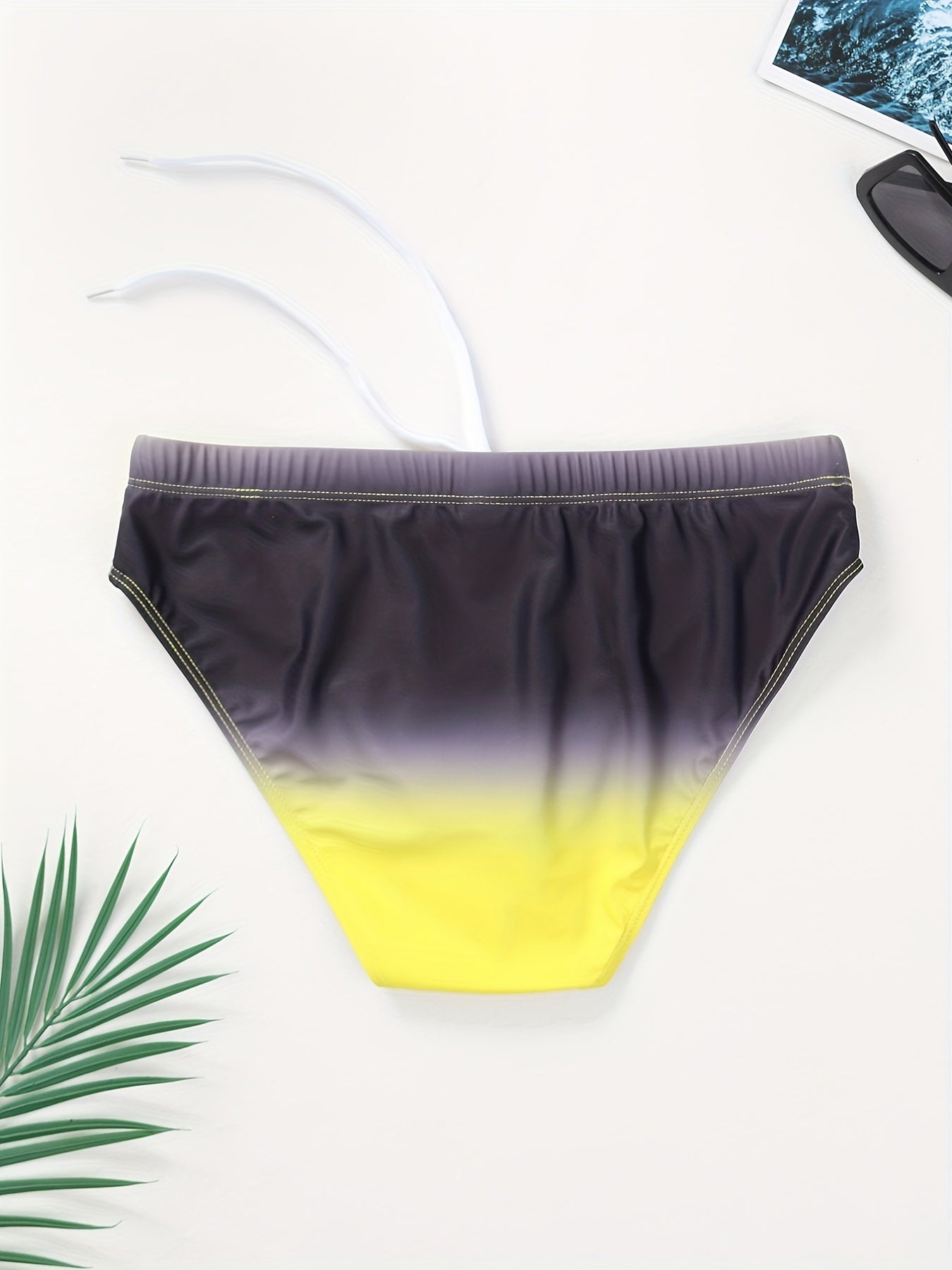 Shark Print Men's Swimsuit Brief Quick Dry Swim Briefs Bikini Swimwear