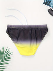 Shark Print Men's Swimsuit Brief Quick Dry Swim Briefs Bikini Swimwear