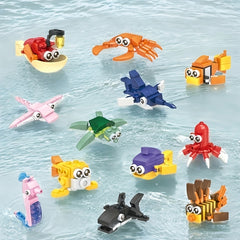 Ocean Explorer Mini Building Blocks Marine Animal Figures DIY Assembly Toy