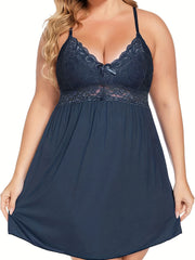 Sexy Plus Size Lace Nightdress Stretchy Comfort Lingerie