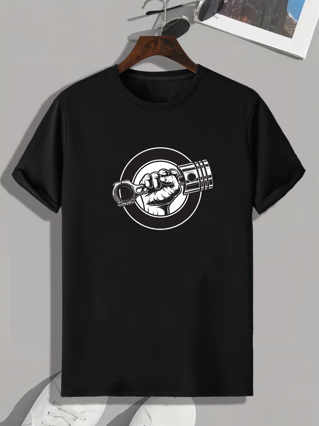 Weightlifting Graphic Print Men's T-Shirt Casual Comfy Tee