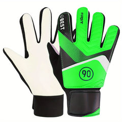 2pcs Football Goalkeeper Gloves Full Finger Hand Protection